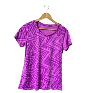 👉 Be Inspired Vibrant Purple Patterned Tee
